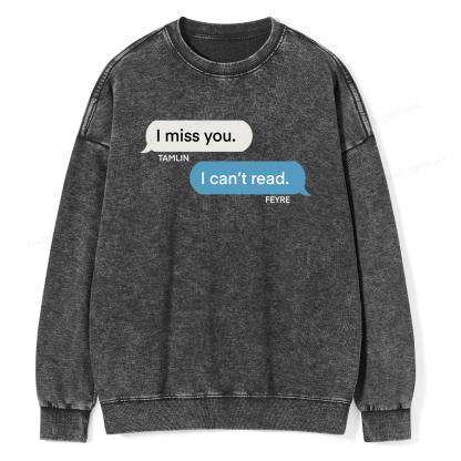 Pagewings  Fantasy I Can’t Read Unisex Washed Sweatshirt