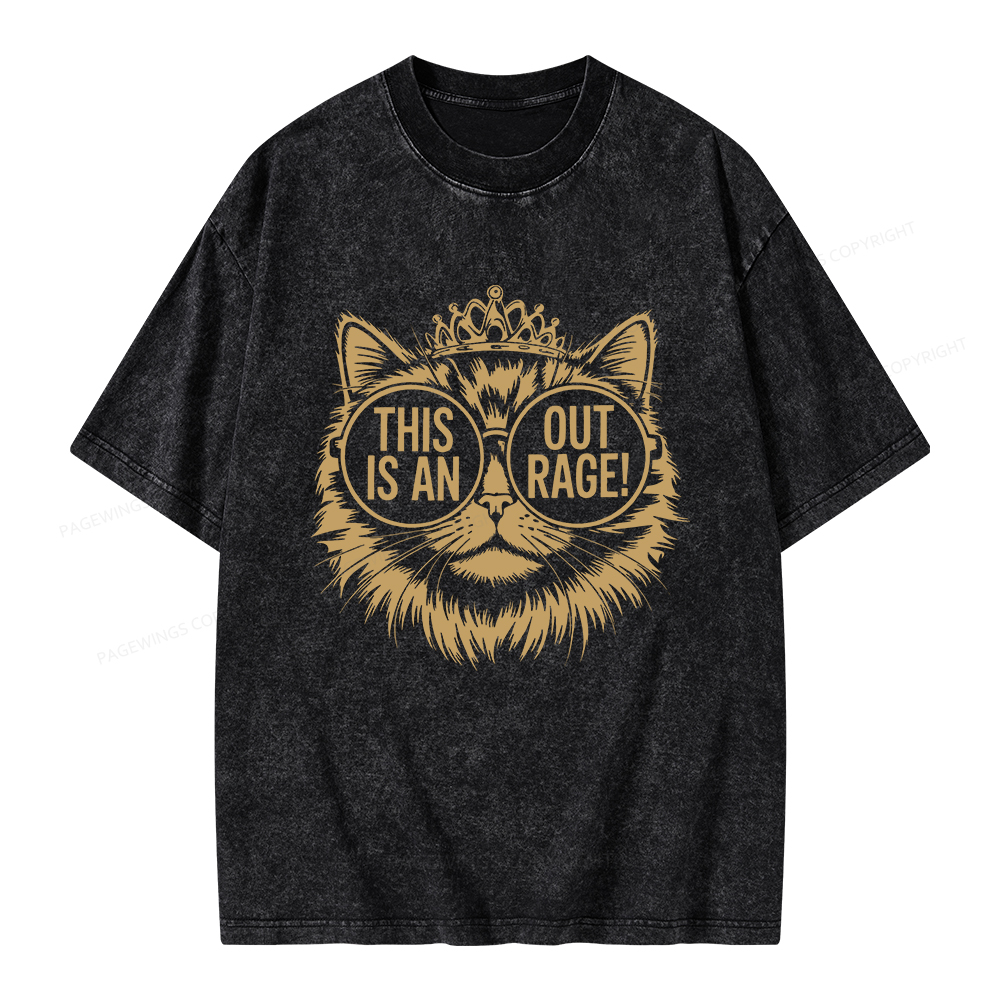 Pagewings This Is An Outrage Unisex Washed T-shirt