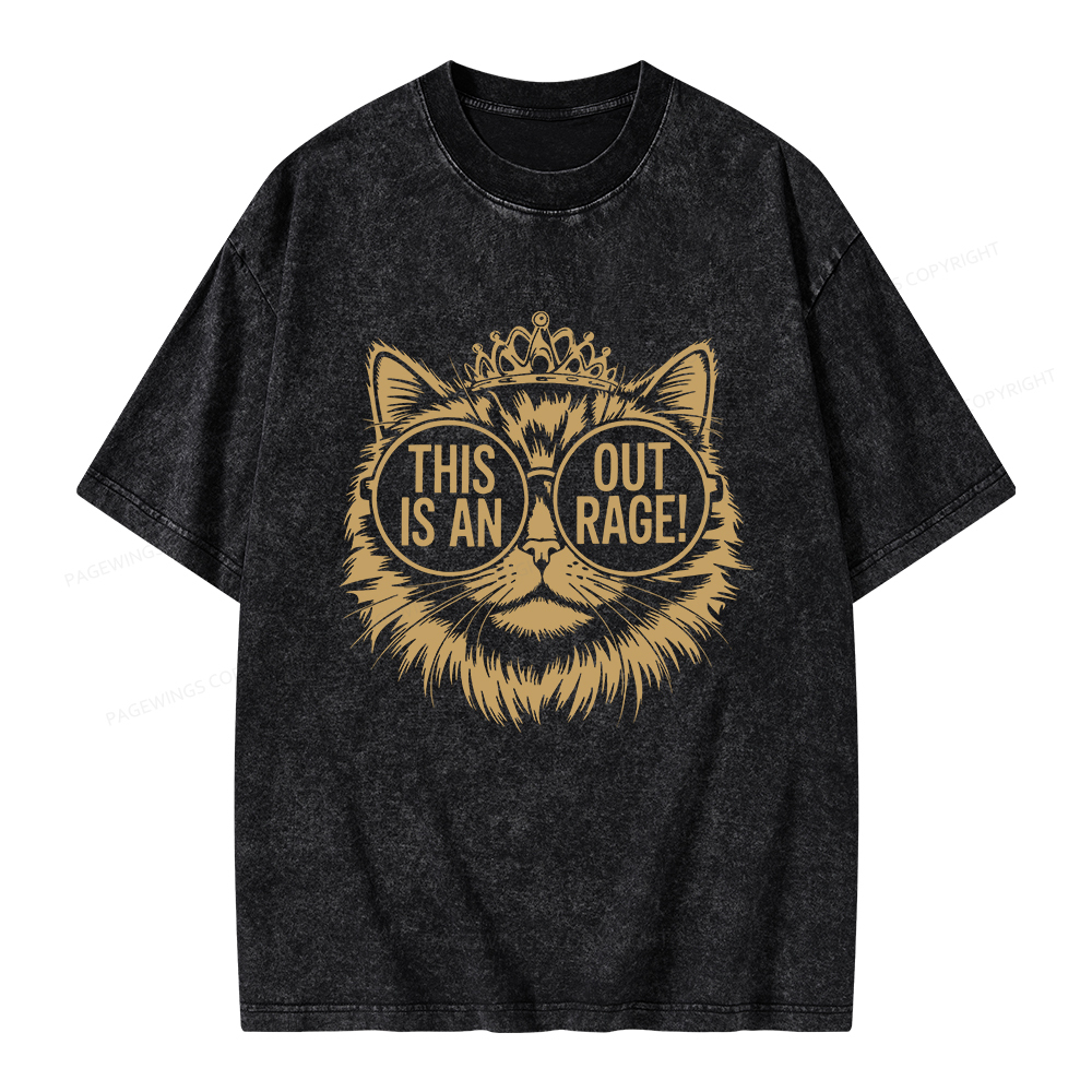 Pagewings This Is An Outrage Unisex Washed T-shirt