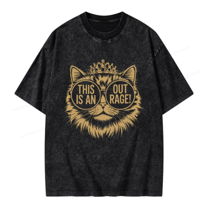 Pagewings This Is An Outrage Unisex Washed T-shirt