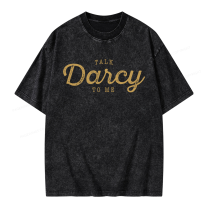 Pagewings Talk Darcy To Me Unisex Washed T-shirt
