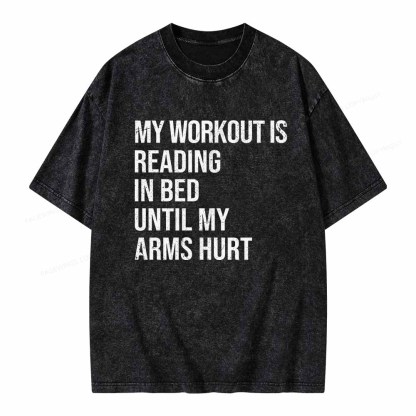 Pagewings My Workout Reading Unisex Washed T-shirt