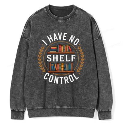 Pagewings I Have No Shelf Control Unisex Washed Sweatshirt