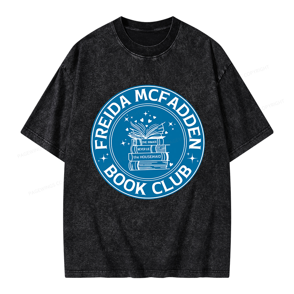 Pagewings Freida McFadden Book Club Unisex Washed T-shirt