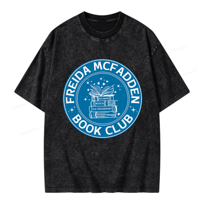 Pagewings Freida McFadden Book Club Unisex Washed T-shirt