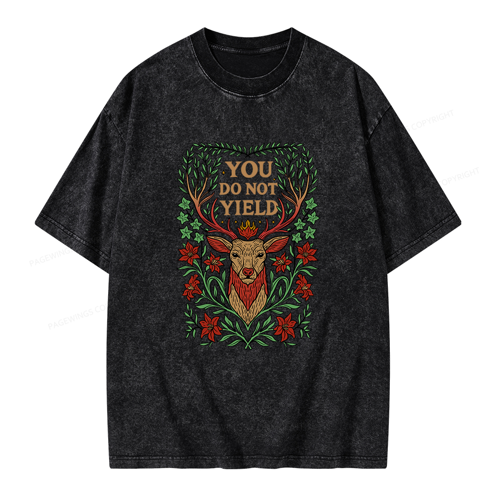 Pagewings You Do Not Yield Unisex Washed T-shirt
