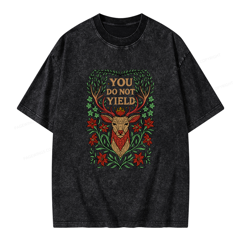 Pagewings You Do Not Yield Unisex Washed T-shirt