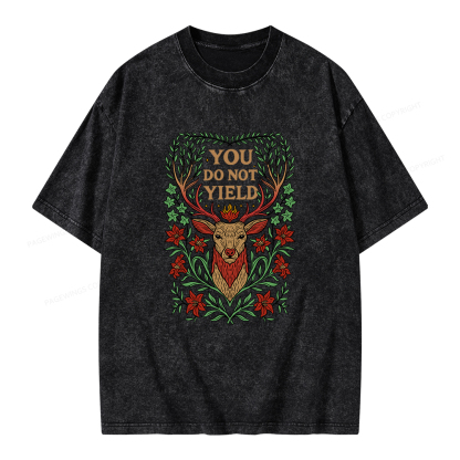 Pagewings You Do Not Yield Unisex Washed T-shirt