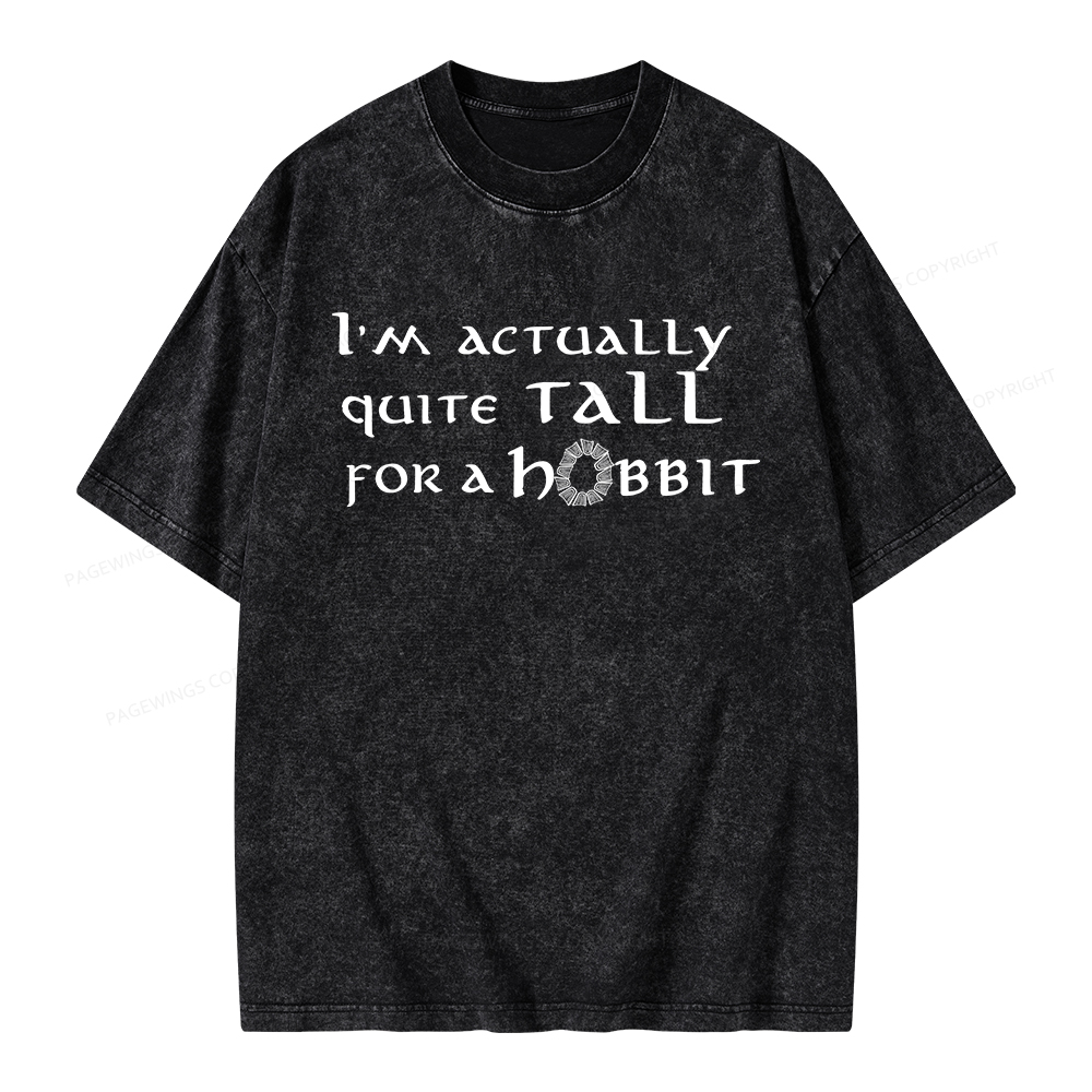 Pagewings I'm Actually Quite Tall Unisex Washed T-shirt