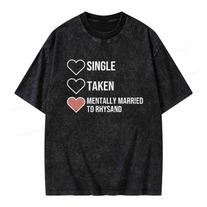 Pagewings Mentally Married To Rhysand  Unisex Washed T-shirt