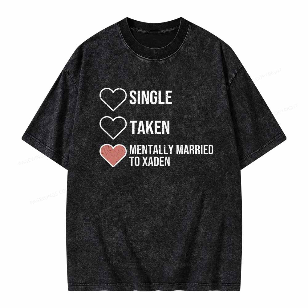 Pagewings Mentally Married To Xaden  Unisex Washed T-shirt