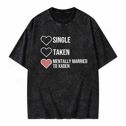 Pagewings Mentally Married To Xaden  Unisex Washed T-shirt