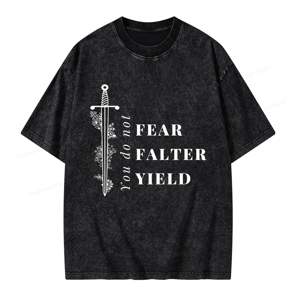 Pagewings You Do Not Yield Unisex Washed T-shirt