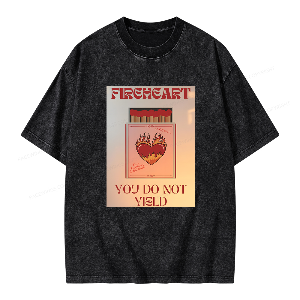 Pagewings Fireheart Unisex Washed T-shirt