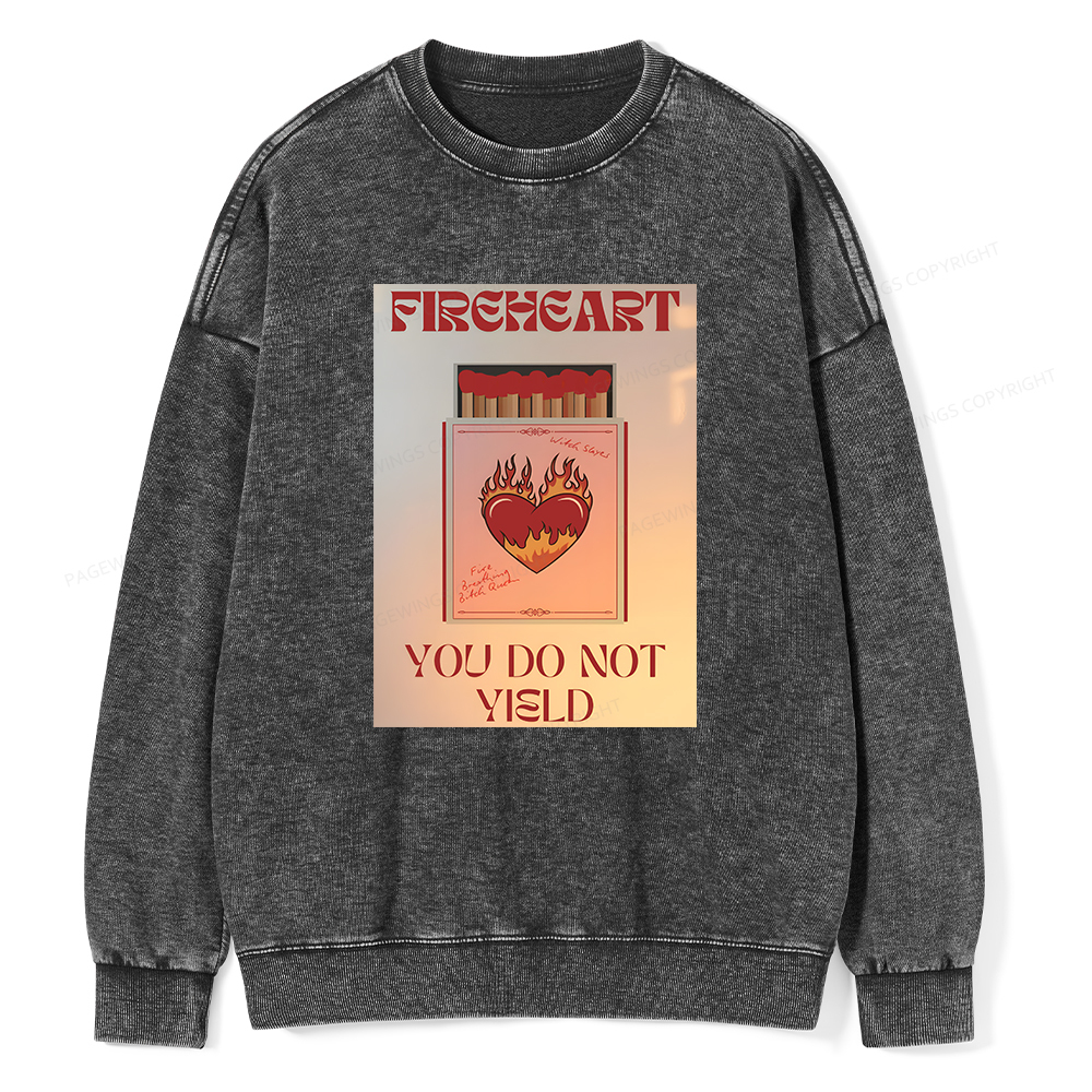Pagewings Fireheart Unisex Washed Sweatshirt