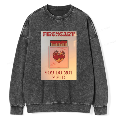 Pagewings Fireheart Unisex Washed Sweatshirt