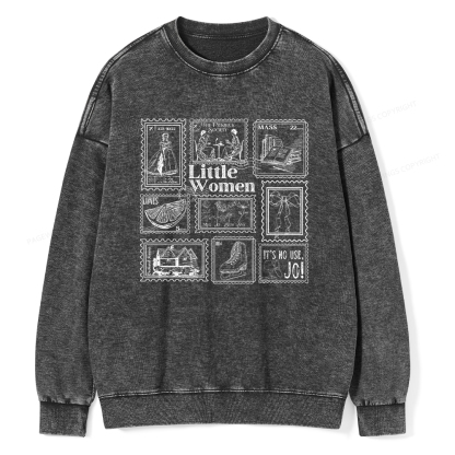 Pagewings Literary Stamp Unisex Washed Sweatshirt
