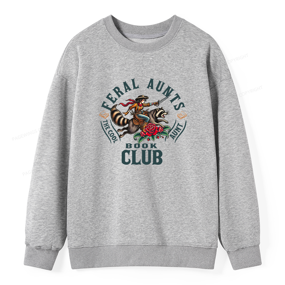 Pagewings Feral Aunt Social Book Club Unisex Classic Sweatshirt