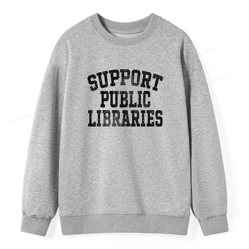 Pagewings Support Public Libraries Unisex Classic Sweatshirt