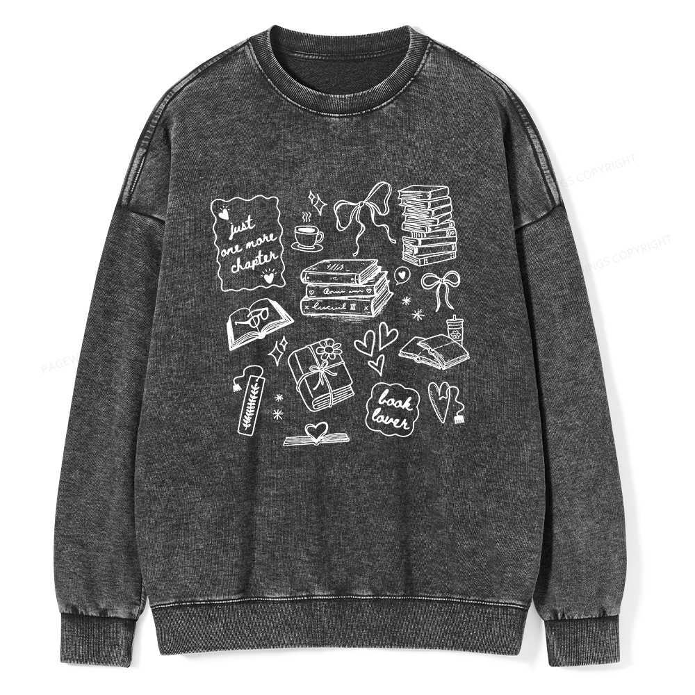 Pagewings Book Lover Unisex Washed Sweatshirt