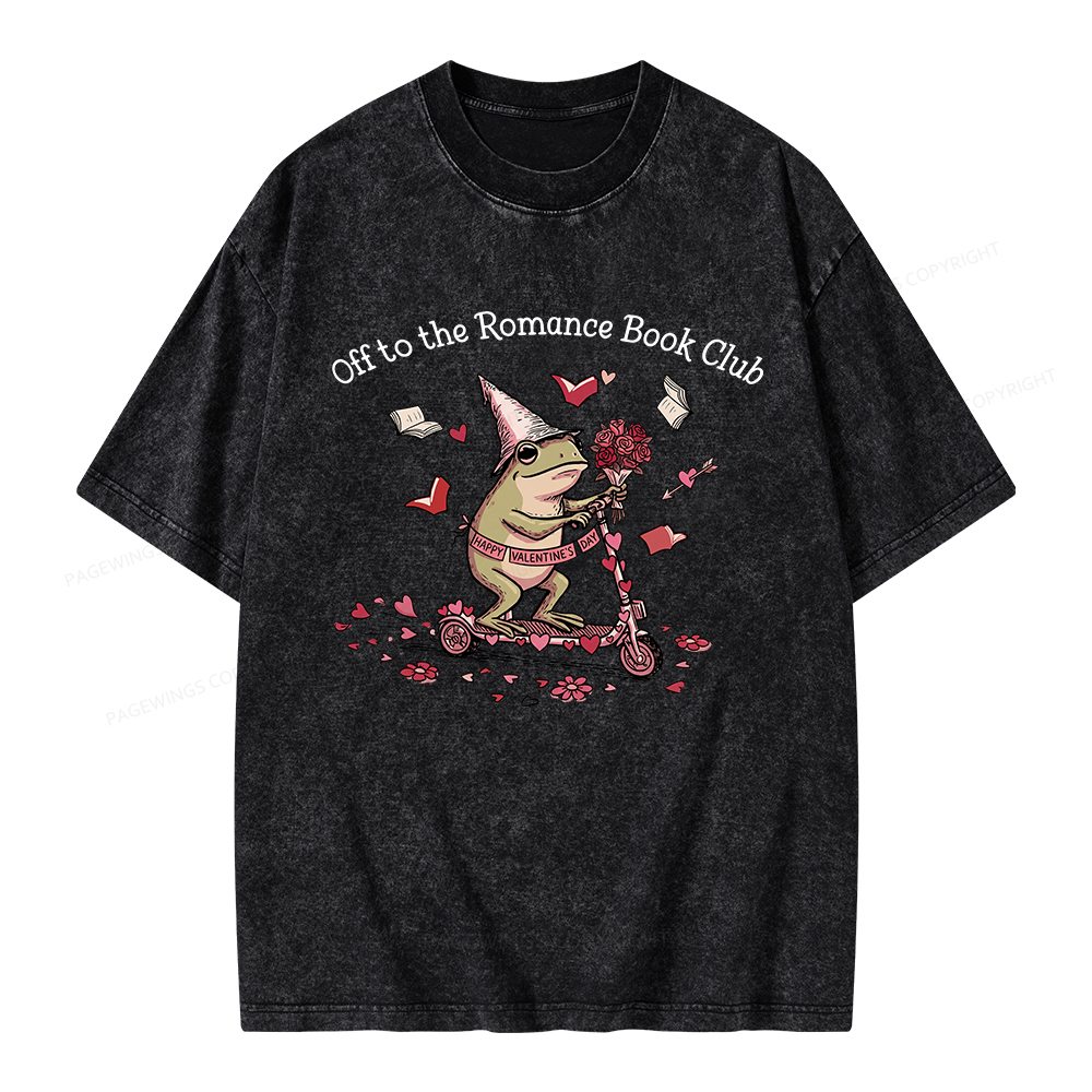 Pagewings Off to the Romance Book Club Unisex Washed T-shirt