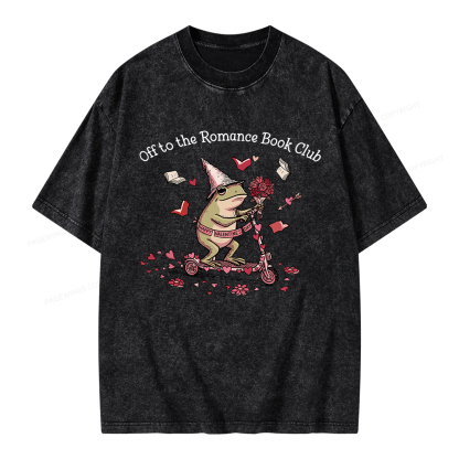 Pagewings Off to the Romance Book Club Unisex Washed T-shirt