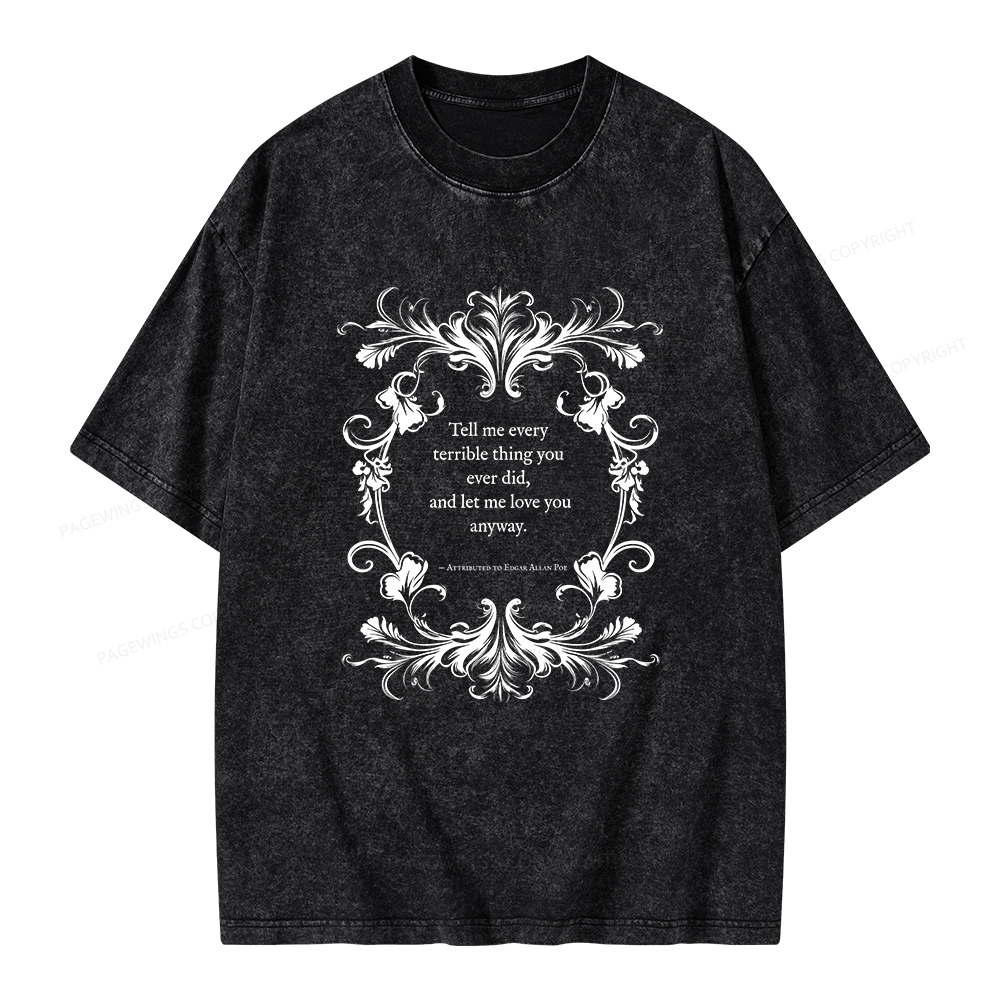 Pagewings Love Quote Unisex Washed T-shirt