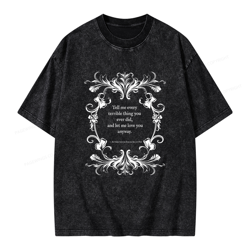 Pagewings Love Quote Unisex Washed T-shirt