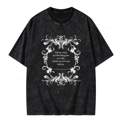 Pagewings Love Quote Unisex Washed T-shirt