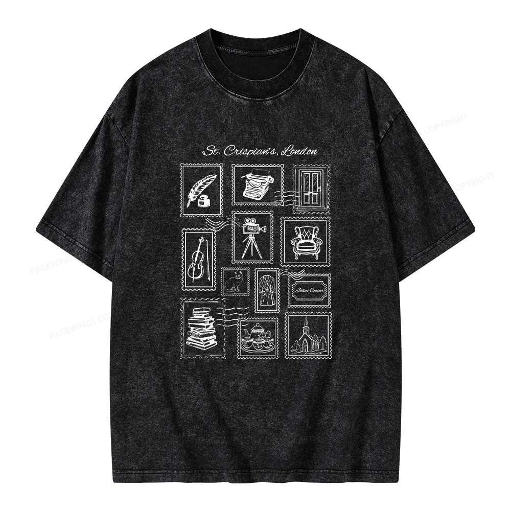 Pagewings Crispian's Stamp Unisex Washed T-shirt