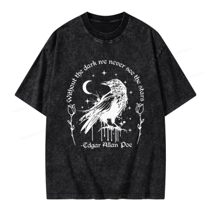 Pagewings Without The Dark We Never See The Stars Unisex Washed T-shirt