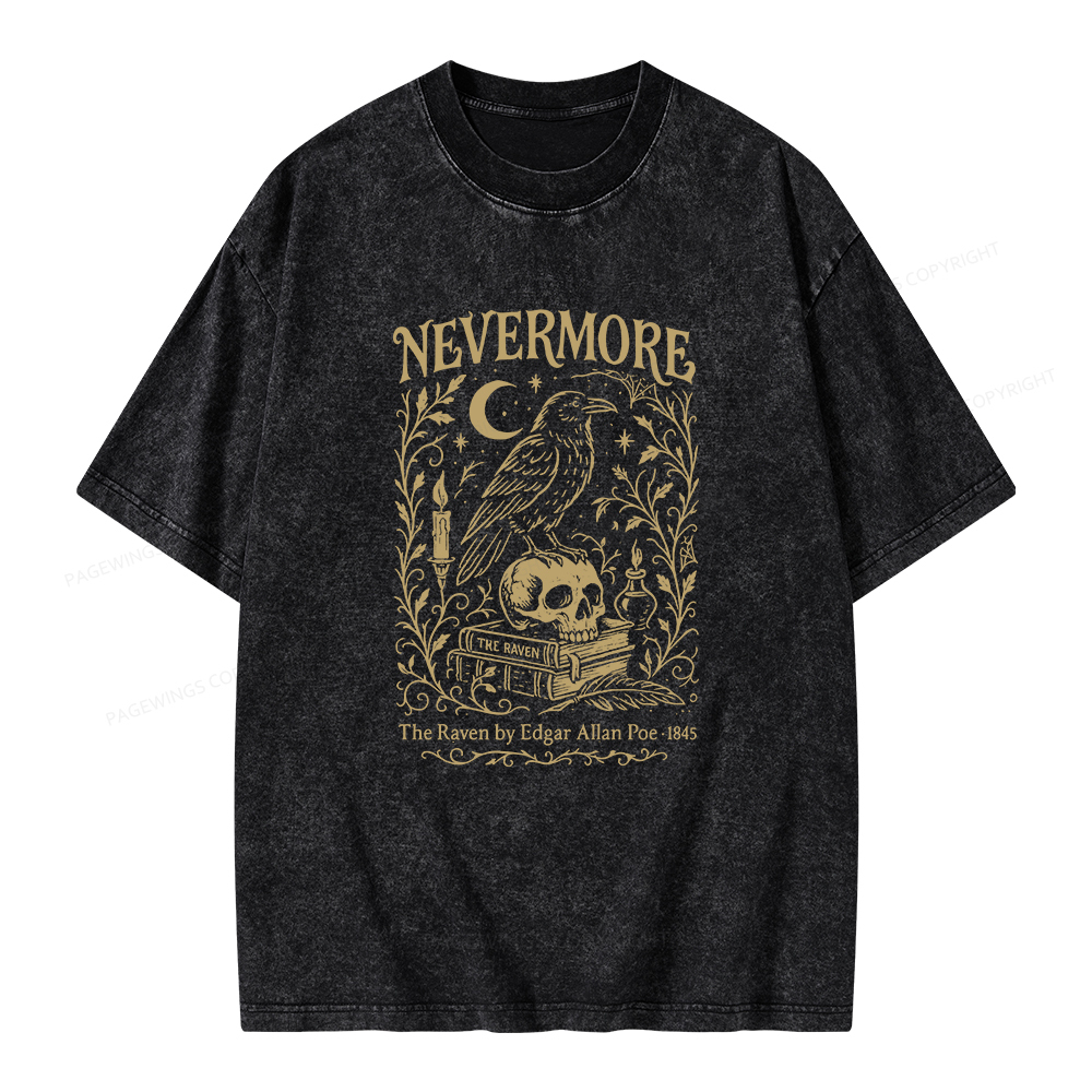 Pagewings Nevermore Unisex Washed T-shirt