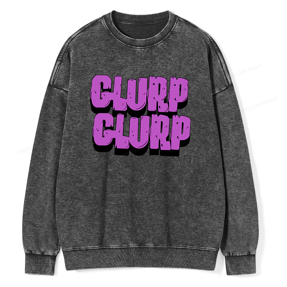 Pagewings Glurp Glurp Unisex Washed Sweatshirt