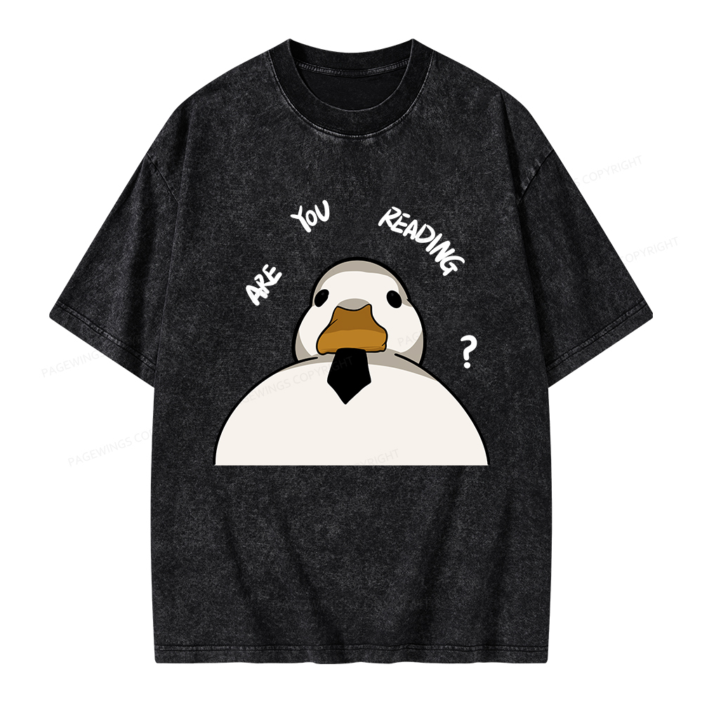 Pagewings Are You Reading Unisex Washed T-shirt