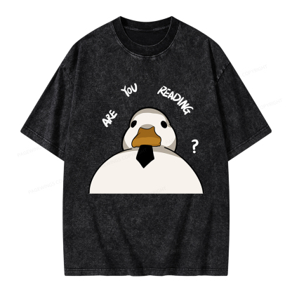 Pagewings Are You Reading Unisex Washed T-shirt