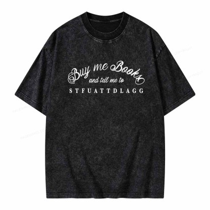 Pagewings Buy Me Books Shirt Unisex Washed T-shirt