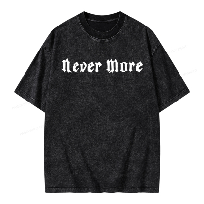 Pagewings Never More Unisex Washed T-shirt