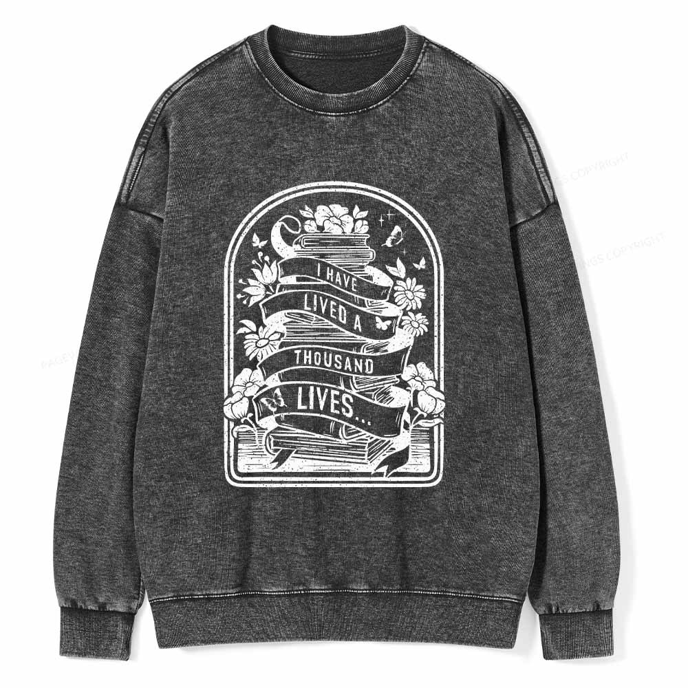 Pagewings Literature Shirt for Bibliophiles Unisex Washed Sweatshirt