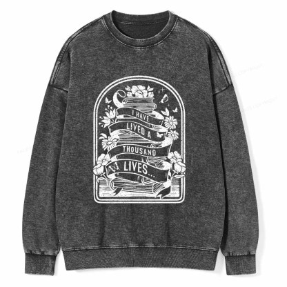Pagewings Literature Shirt for Bibliophiles Unisex Washed Sweatshirt