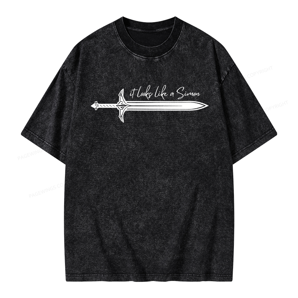 Pagewings It Looks Like A Simon Unisex Washed T-shirt
