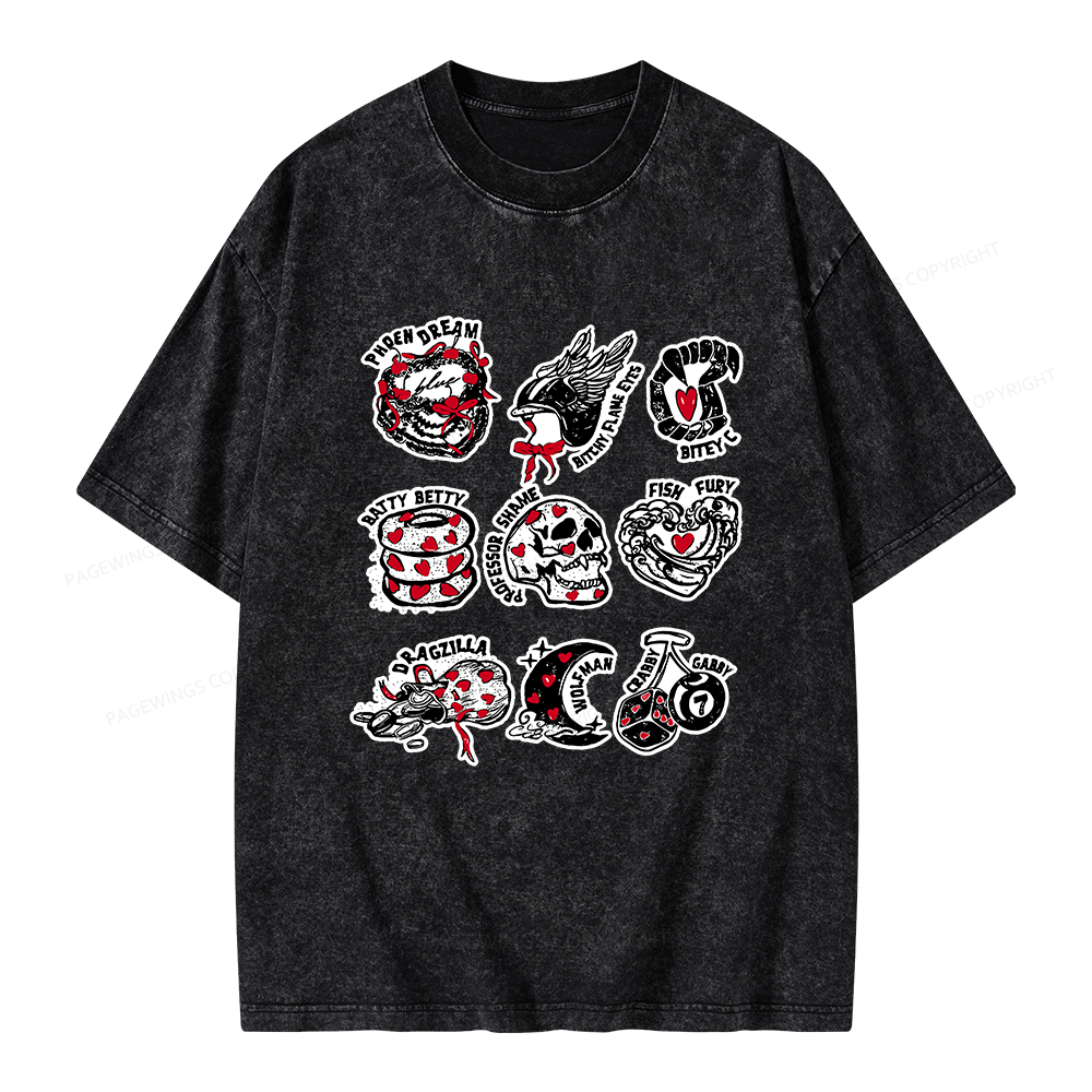 Pagewings Fantasy Bookish Unisex Washed T-shirt