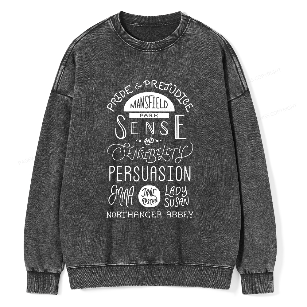 Pagewings By A Lady Unisex Washed Sweatshirt