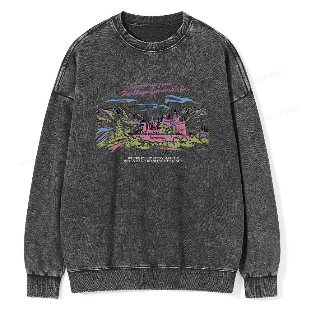 Pagewings Magnificent North Unisex Washed Sweatshirt