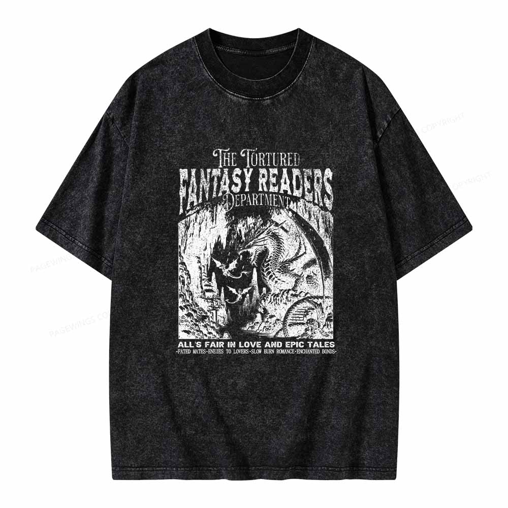 Pagewings Fantasy Reader Shirt Unisex Washed T-shirt
