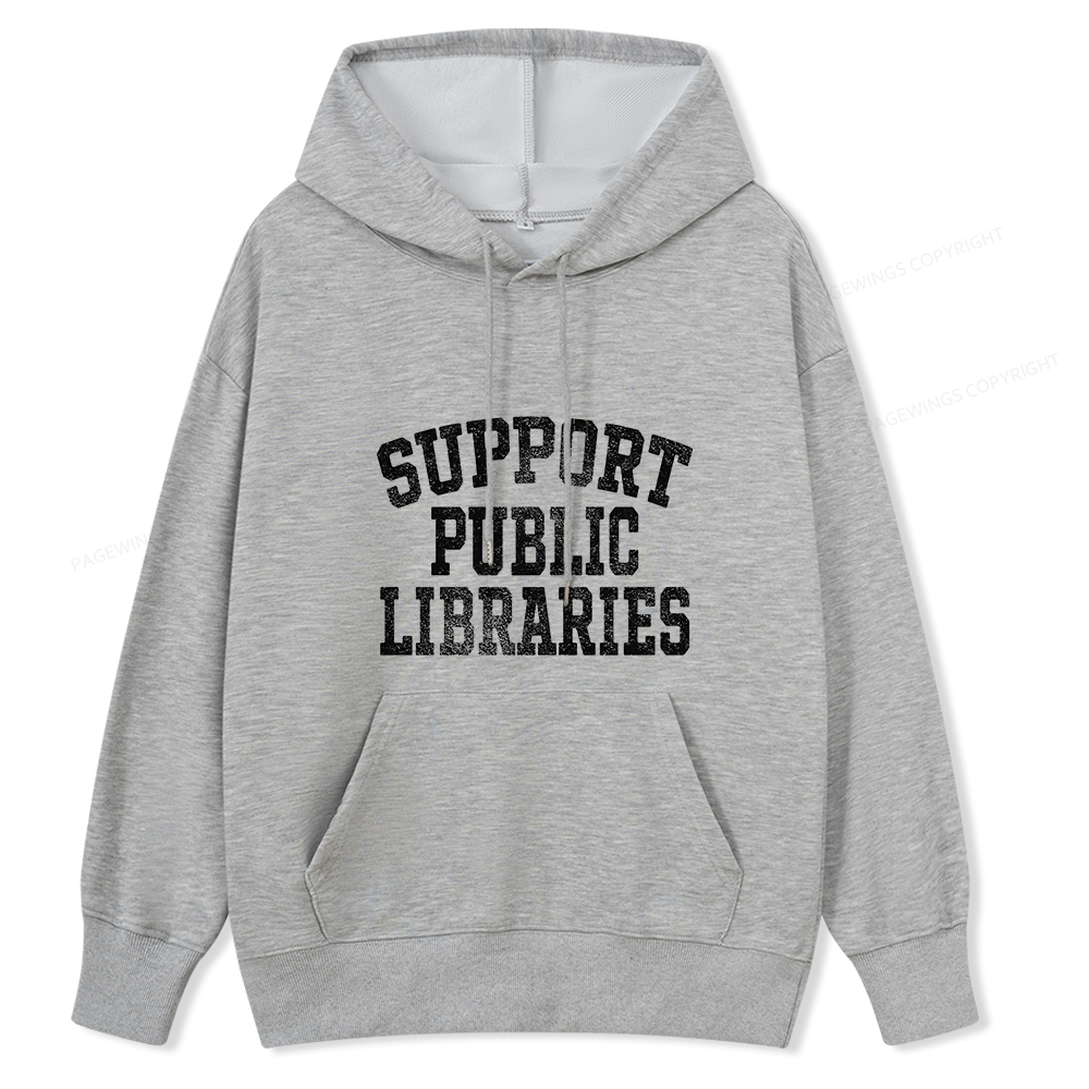 Pagewings Support Public Libraries Unisex Classic Hoodie