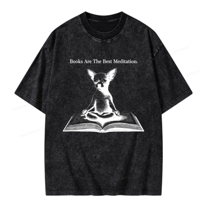Pagewings Books Are The Best Meditation Unisex Washed T-shirt