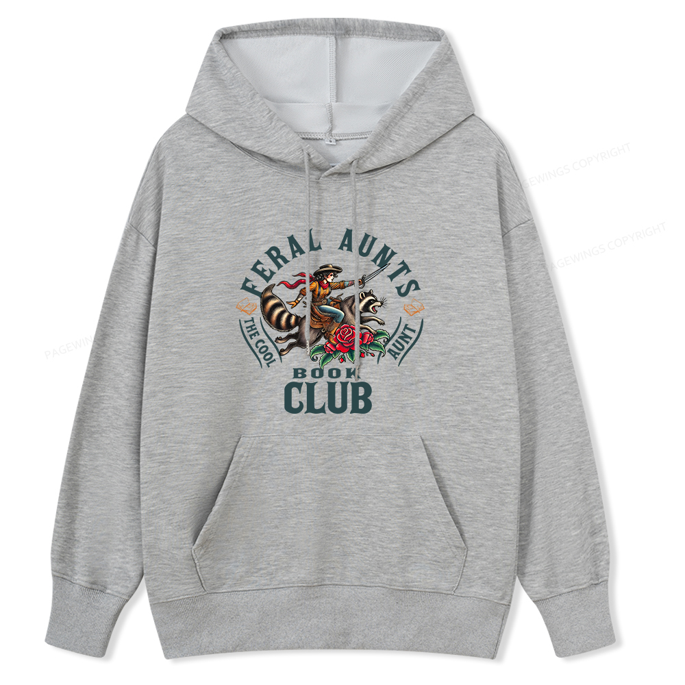 Pagewings Feral Aunt Social Book Club Unisex Classic Hoodie