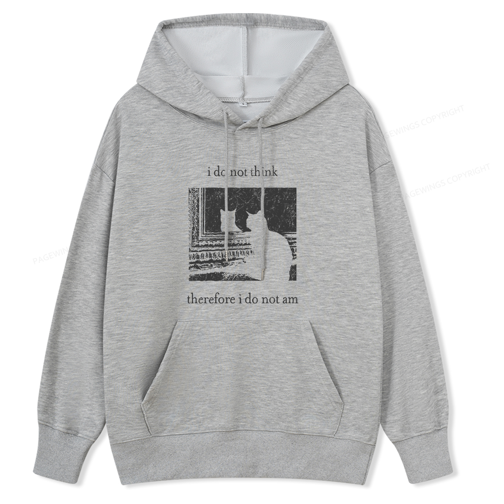 Pagewings I Do Not Think Therefore I Do Not Am Unisex Classic Hoodie