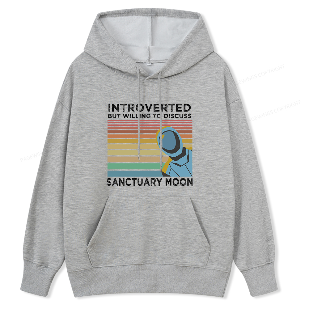 Pagewings Introverted But Willing to Discuss Sanctuary Moon Unisex Classic Hoodie