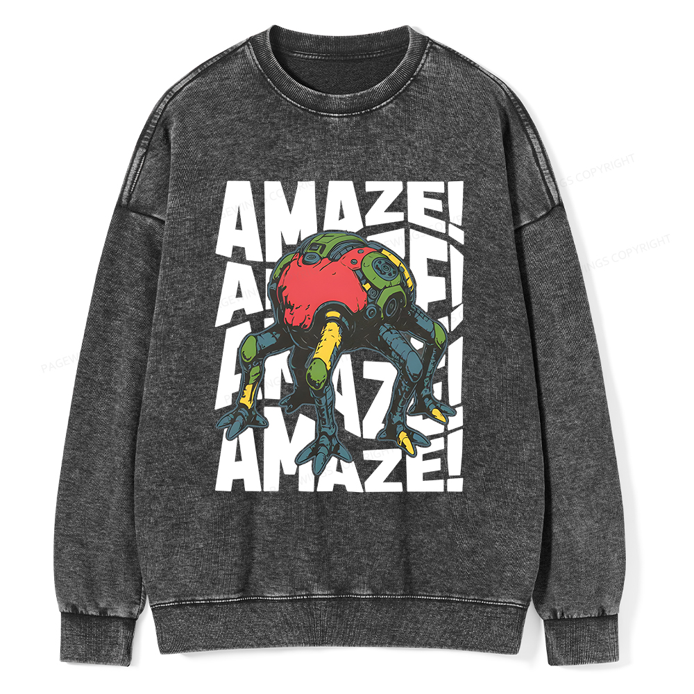 Pagewings Amaze Unisex Washed Sweatshirt